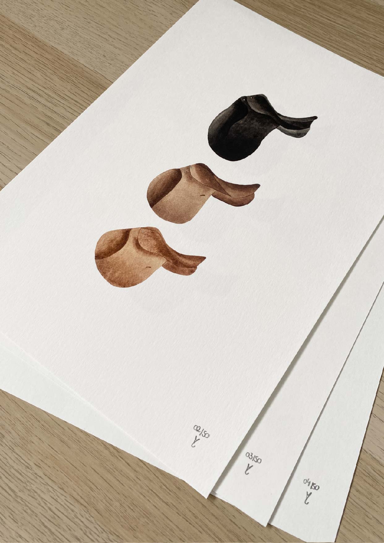 Les trois selles