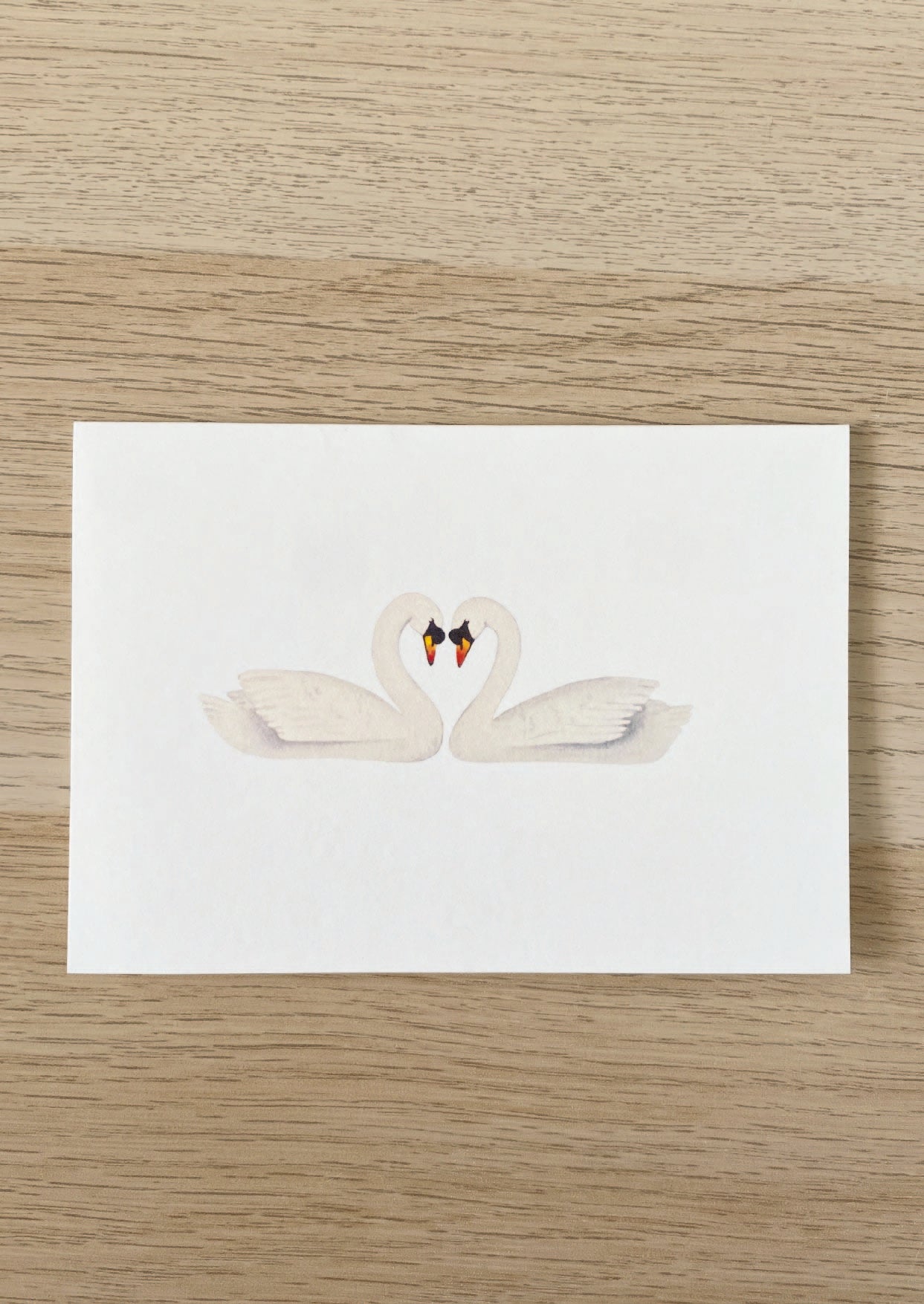 Carte les cygnes amoureux