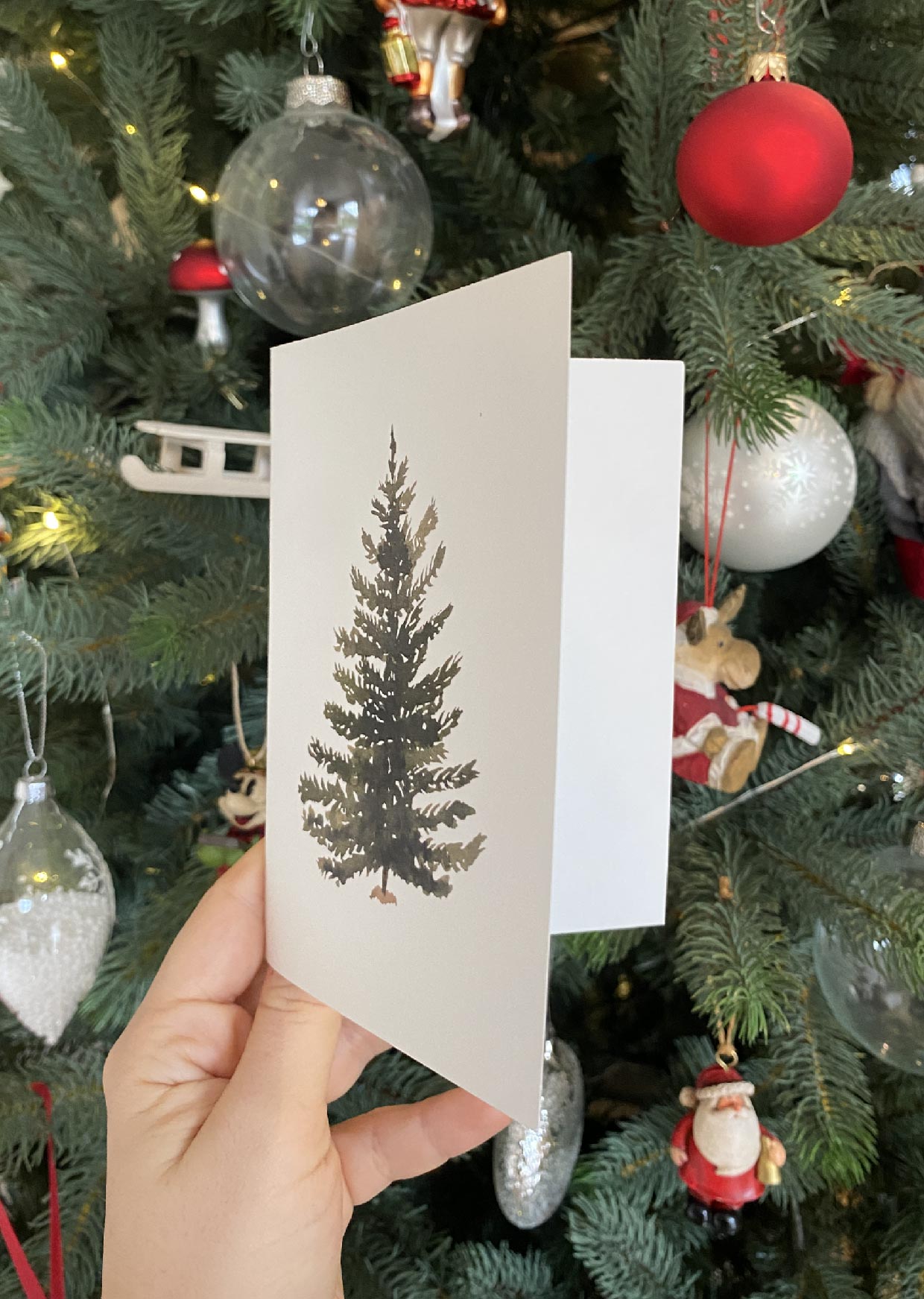 Christmas card tree